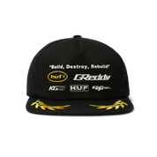 HUF x Greddy Team Snapback Hat - Black