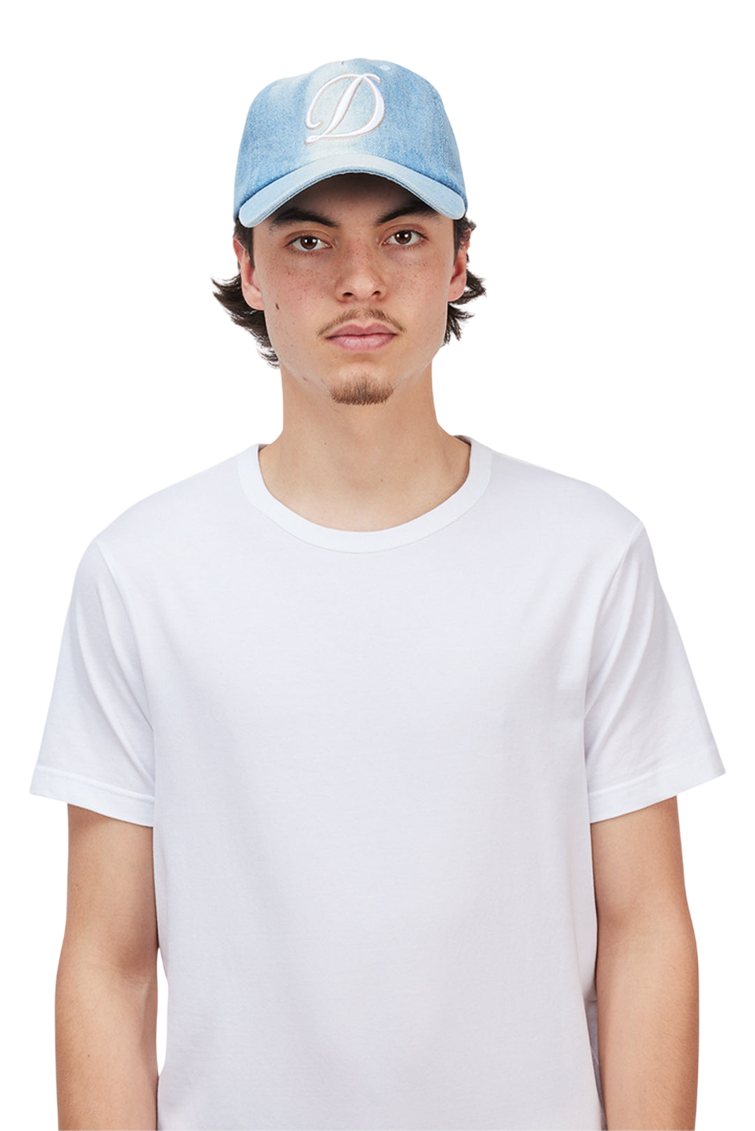 Cursive Denim Worker Cap - Blue Washed