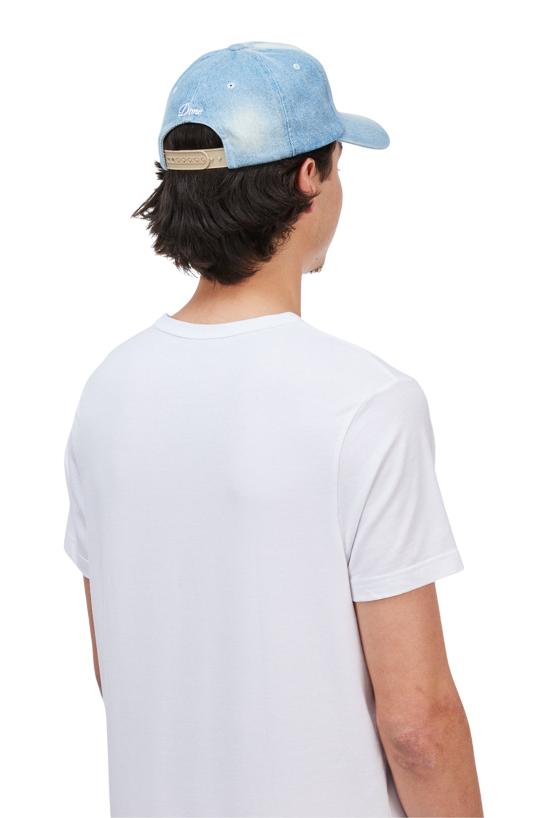 Cursive Denim Worker Cap - Blue Washed