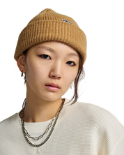 Hex Patch Cuff Tuque - Taupe Chaleureux