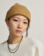 Hex Patch Cuff Tuque - Taupe Chaleureux