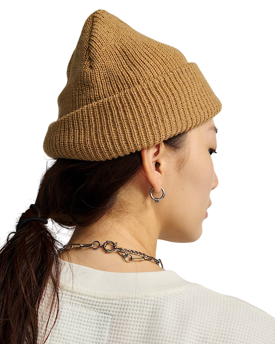 Hex Patch Cuff Tuque - Taupe Chaleureux