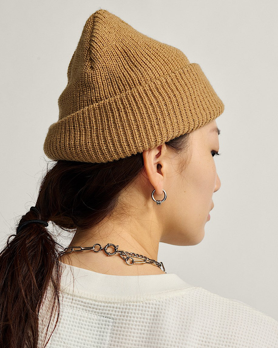 Hex Patch Cuff Tuque - Taupe Chaleureux