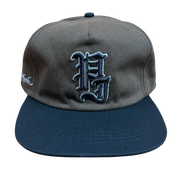 Stamp 5 Panel Snapback Cap - Brown/Black