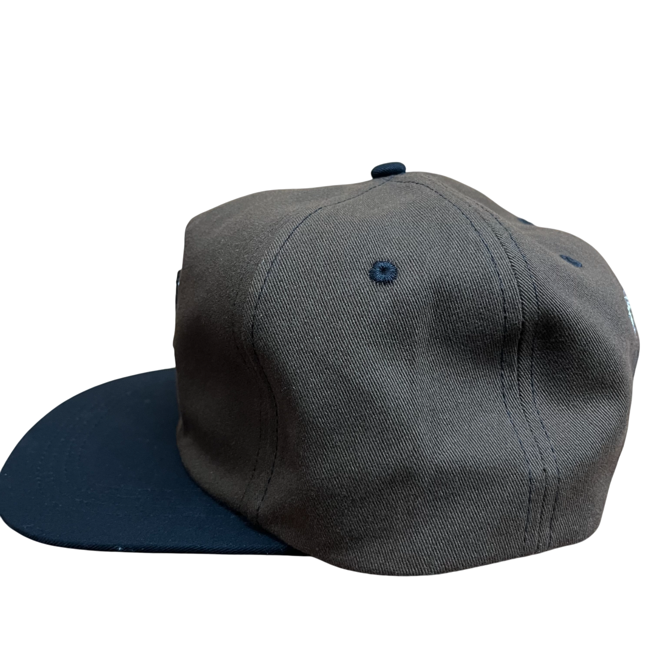 Stamp 5 Panel Snapback Cap - Brown/Black