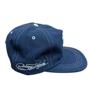 Stamp 5 Panel Snapback Cap - Navy/Grey