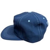 Stamp 5 Panel Snapback Cap - Navy/Grey