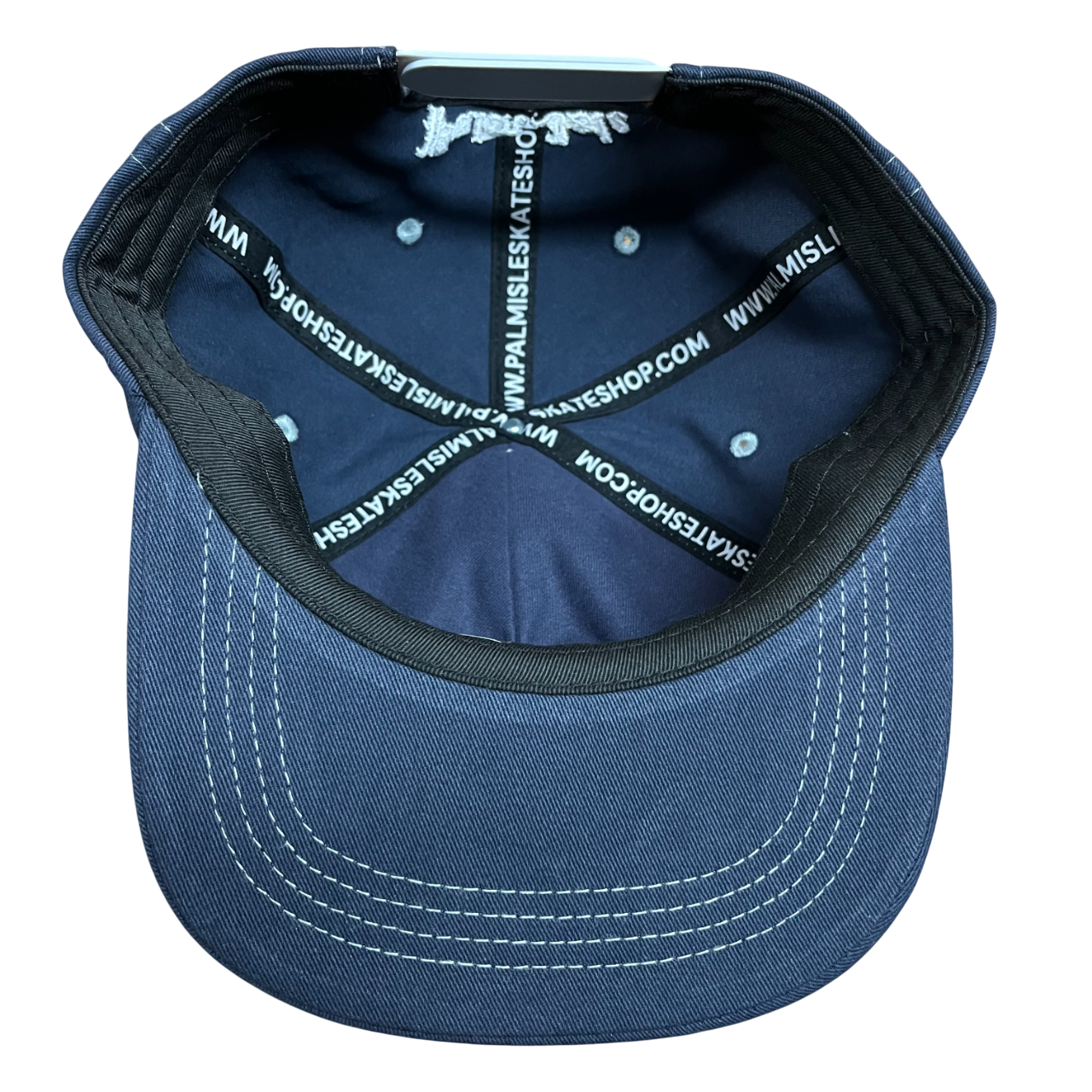 Stamp 5 Panel Snapback Cap - Navy/Grey