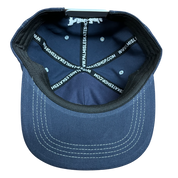 Stamp 5 Panel Snapback Cap - Navy/Grey