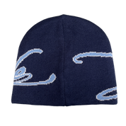 Signature Uncuffed Reversible Beanie - Navy