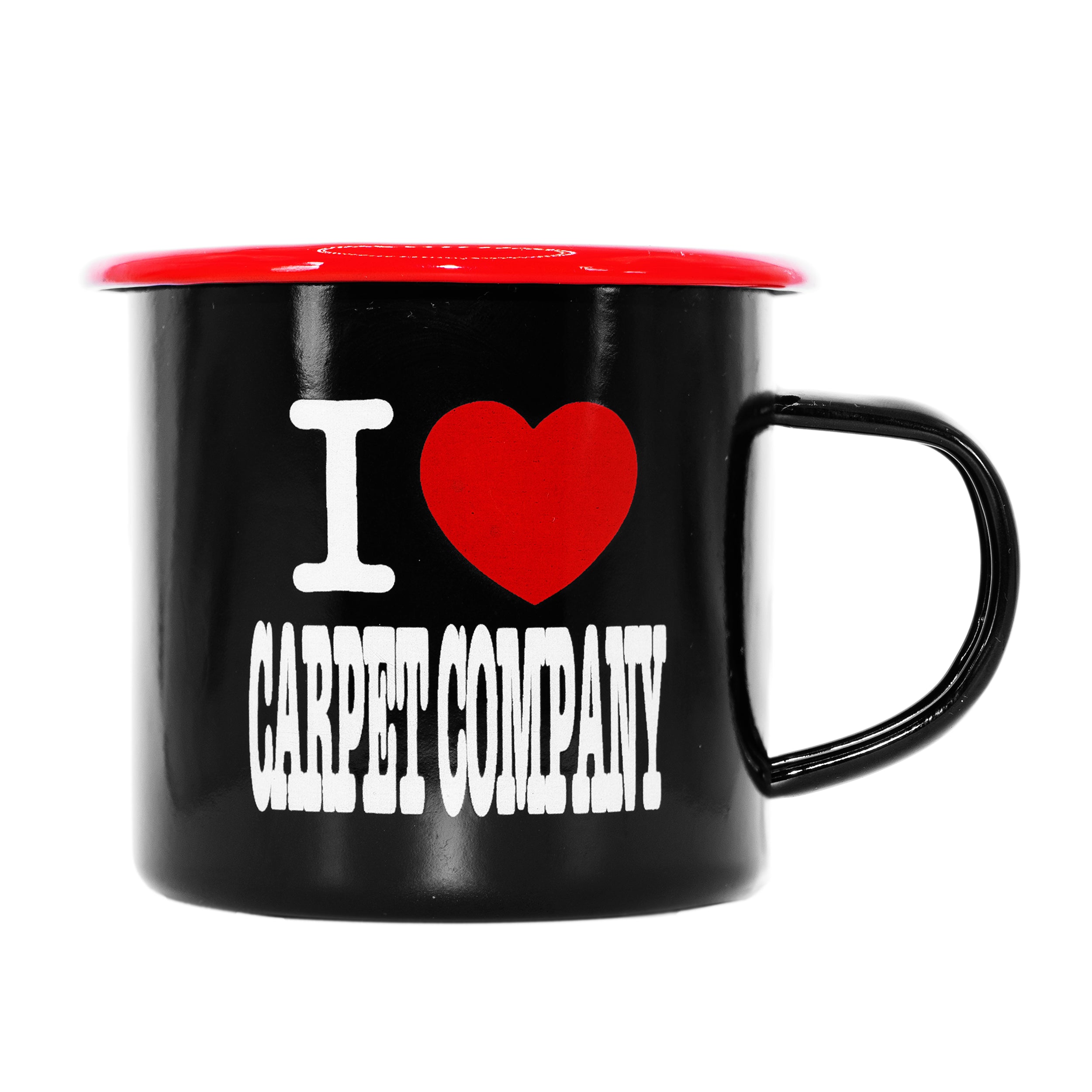 Tasse Camper en Métal I Heart Carpet - Noir