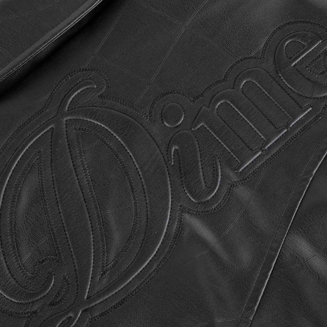 Debossed Wavy Jacket - Black