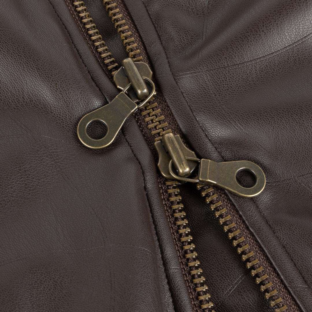 Debossed Wavy Jacket - Brown