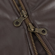 Debossed Wavy Jacket - Brown
