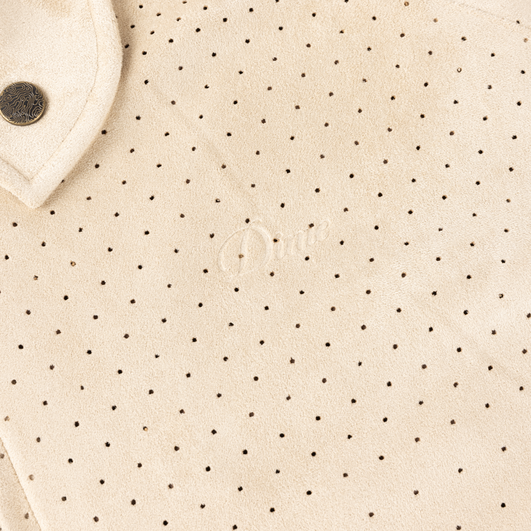 Veste en Faux Suède Perforé - Beige