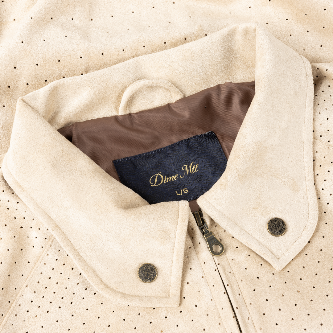 Veste en Faux Suède Perforé - Beige