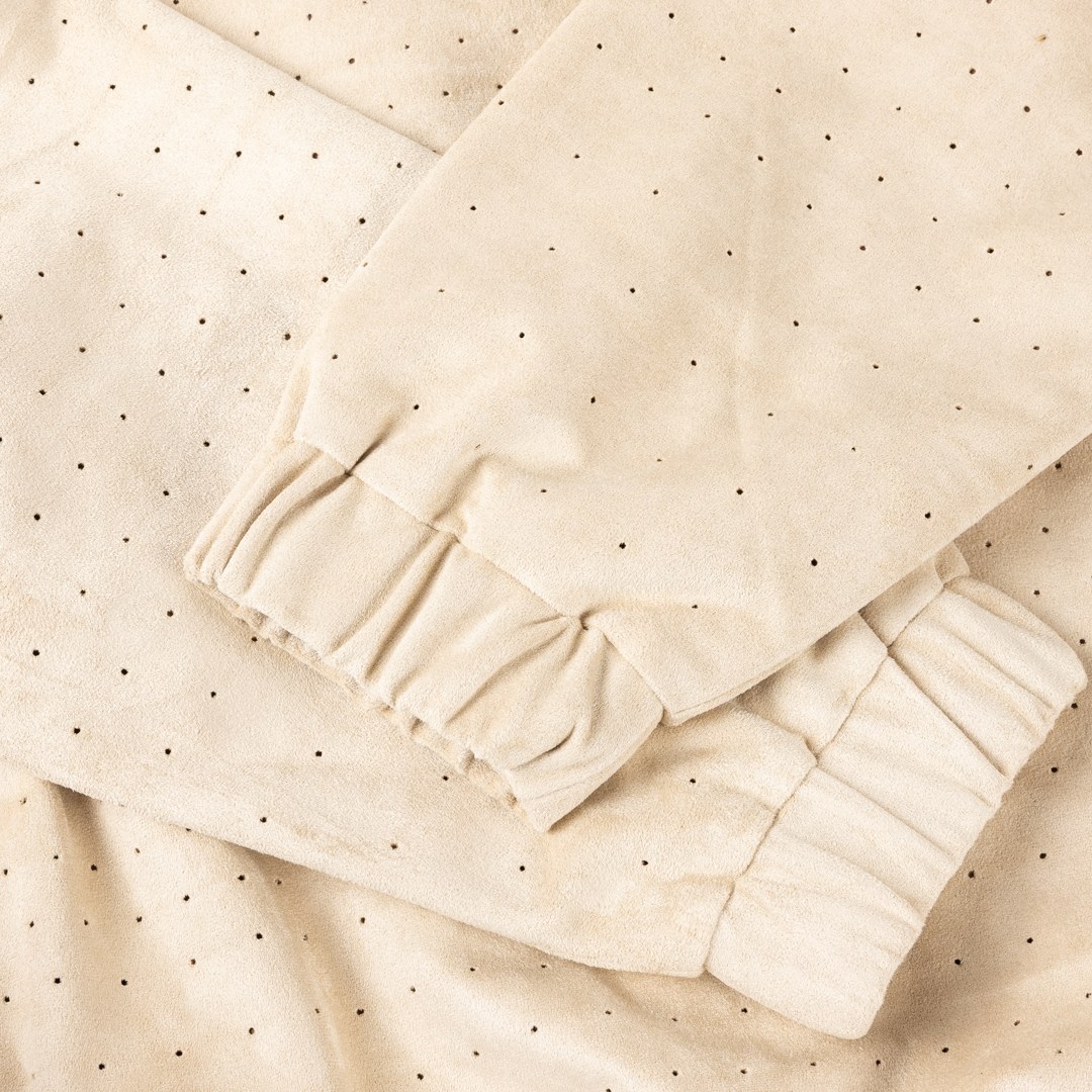 Veste en Faux Suède Perforé - Beige