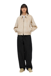 Veste en Faux Suède Perforé - Beige