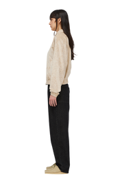 Veste en Faux Suède Perforé - Beige