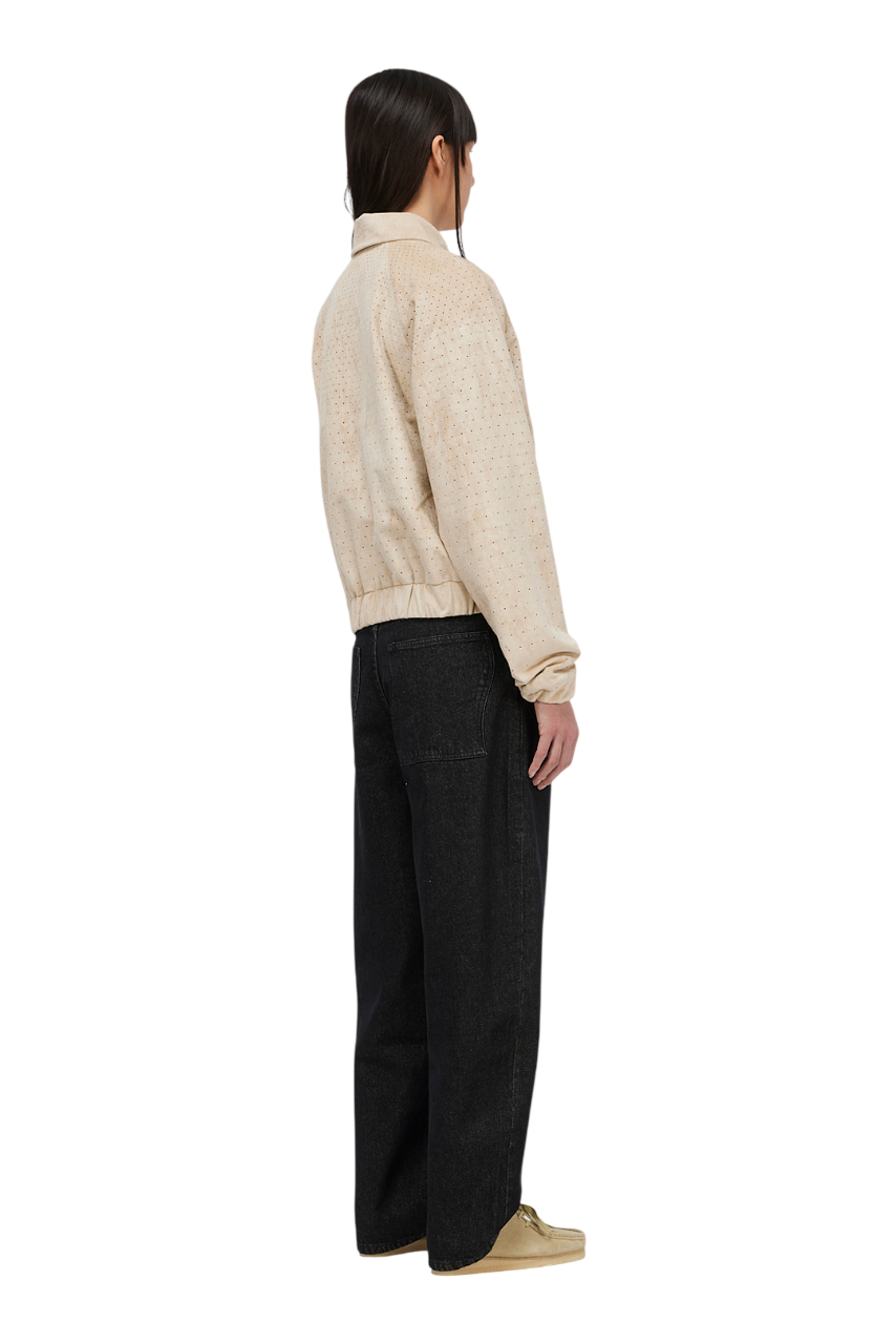 Veste en Faux Suède Perforé - Beige