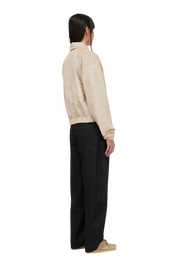 Veste en Faux Suède Perforé - Beige