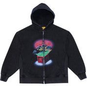 Jack Double Zip Hoodie - Black