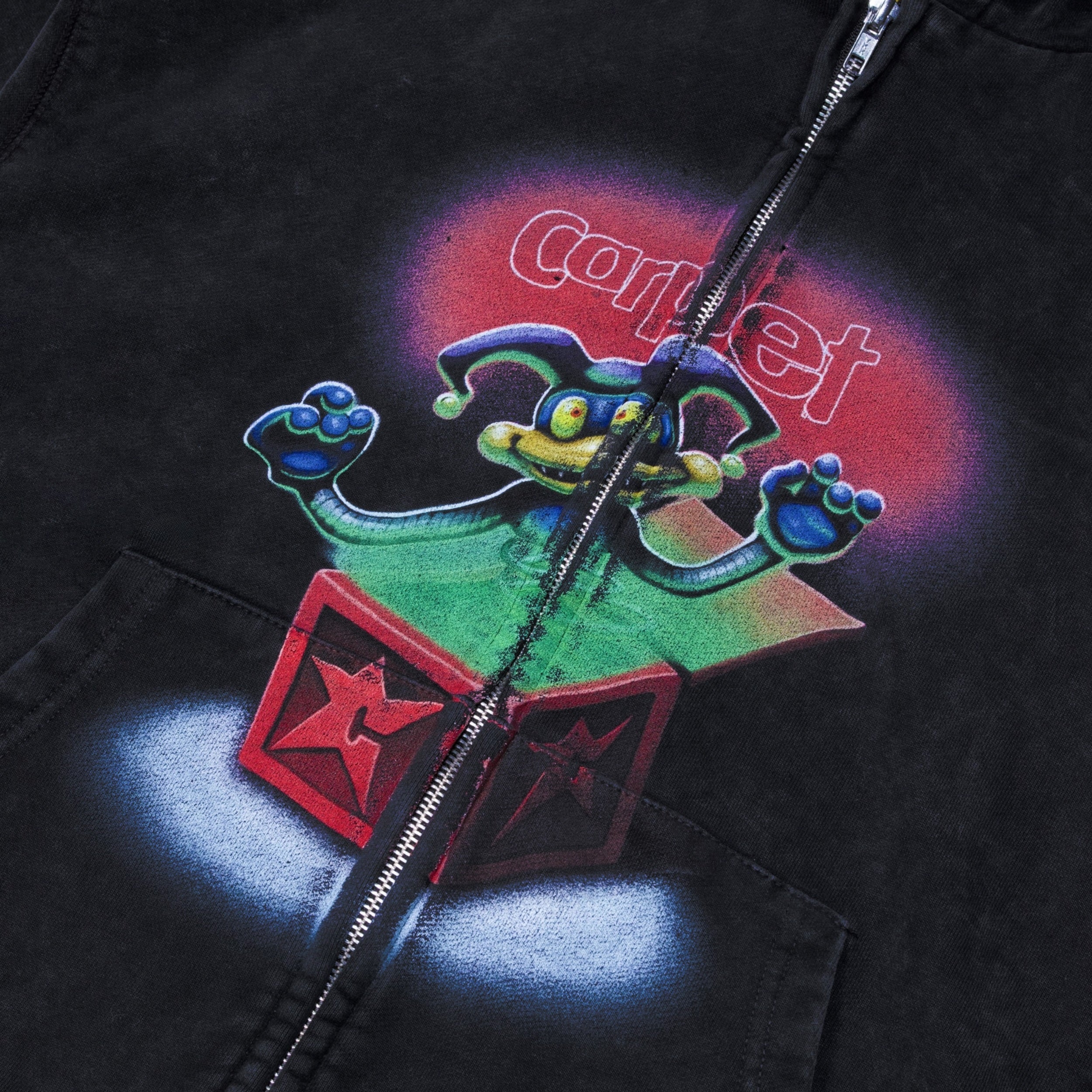 Jack Double Zip Hoodie - Black