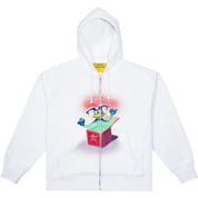 Jack Double Zip Hoodie - White