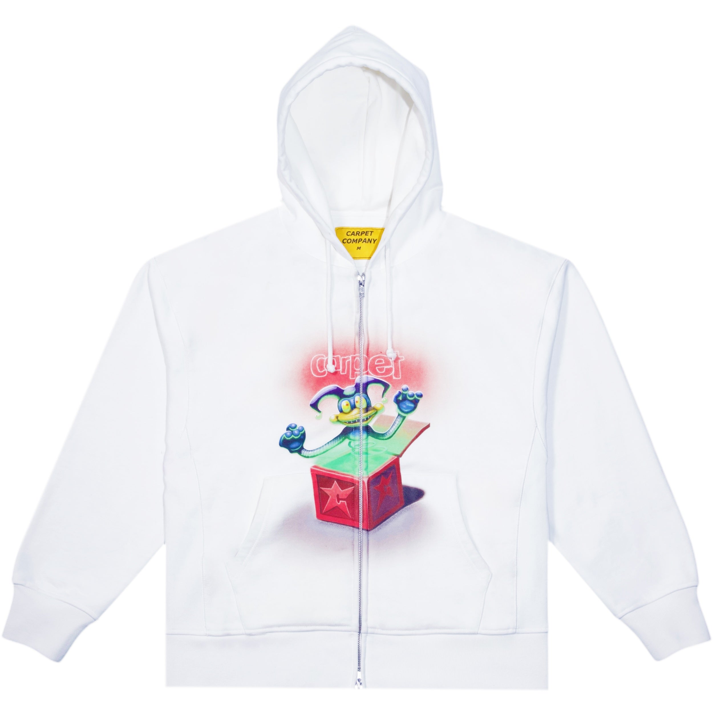 Jack Double Zip Hoodie - White