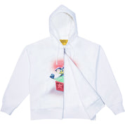 Jack Double Zip Hoodie - White