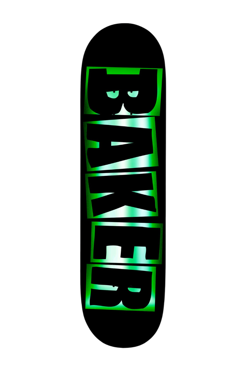 Jacopo Carozzi Brand Name Noir/Vert Métallisé Planche - 8.25"