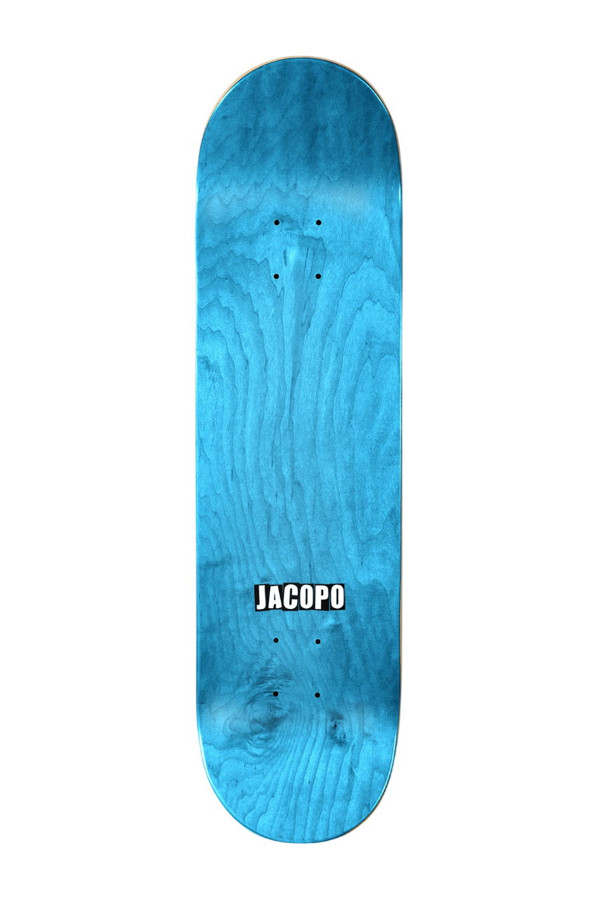 Jacopo Carozzi Brand Name Noir/Vert Métallisé Planche - 8.25"