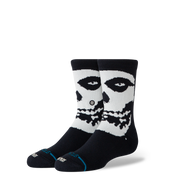 Kids "Misfits" Beware Crew Socks - Black
