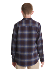 Kids Bixby Plaid Flannel Shirt - Dark Port Red/Pewter Heather Grey