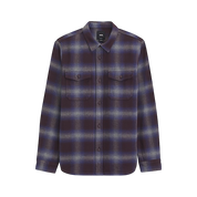 Kids Bixby Plaid Flannel Shirt - Dark Port Red/Pewter Heather Grey