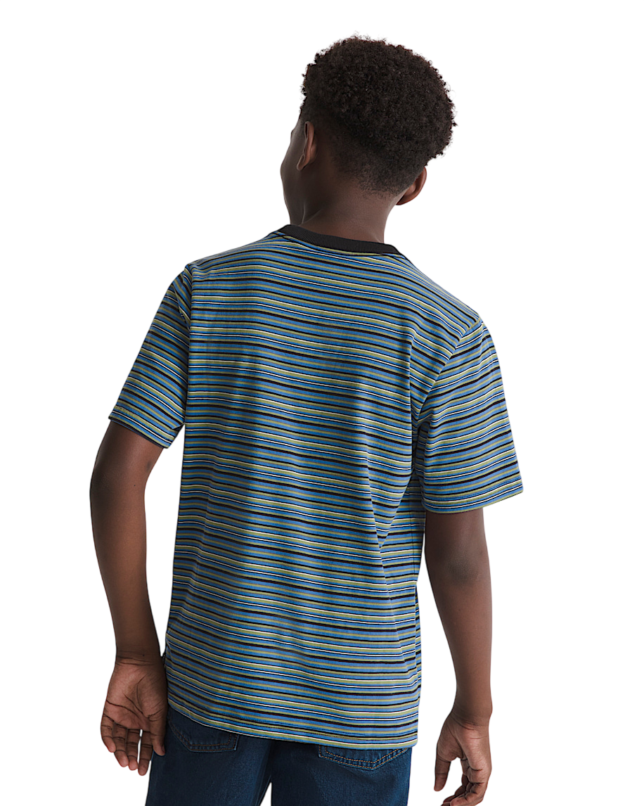 Chemise Tricotée Rayée Cameron Enfant - Noir/Bleu True