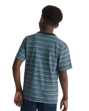 Chemise Tricotée Rayée Cameron Enfant - Noir/Bleu True