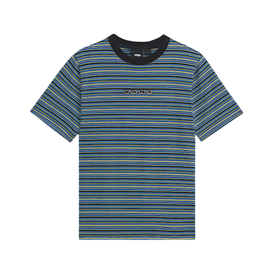 Chemise Tricotée Rayée Cameron Enfant - Noir/Bleu True