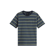 Kids Cameron Stripe T-Shirt - Stormy Weather/Parisian Night Blue