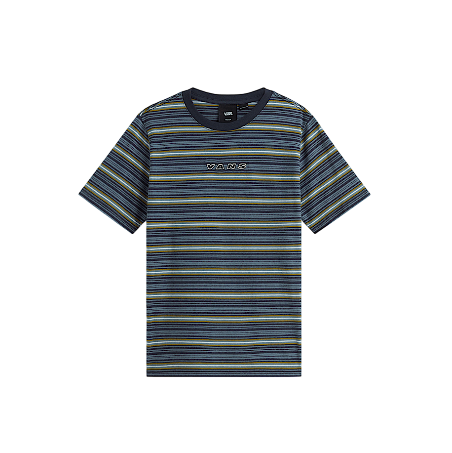 Kids Cameron Stripe T-Shirt - Stormy Weather/Parisian Night Blue