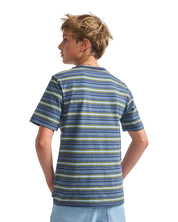 Kids Cameron Stripe T-Shirt - Stormy Weather/Parisian Night Blue