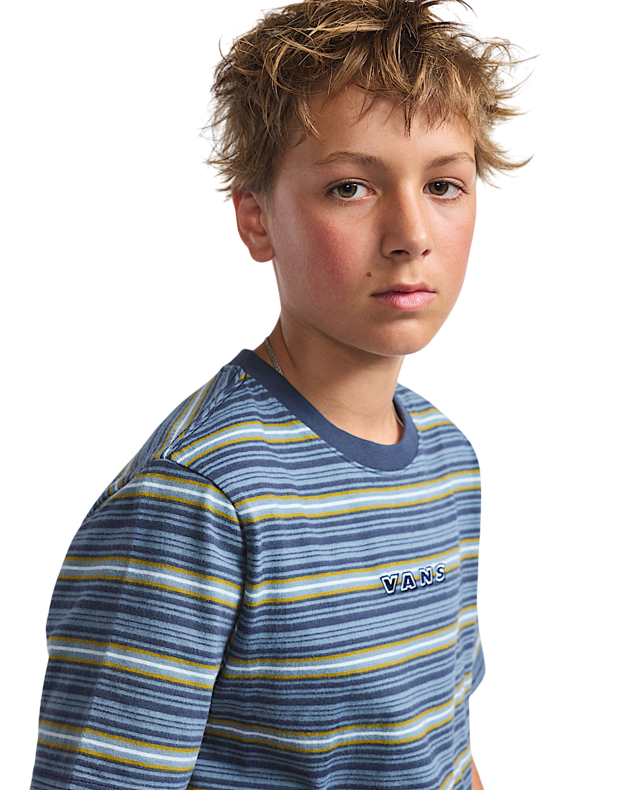 Kids Cameron Stripe T-Shirt - Stormy Weather/Parisian Night Blue