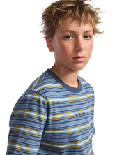 Kids Cameron Stripe T-Shirt - Stormy Weather/Parisian Night Blue