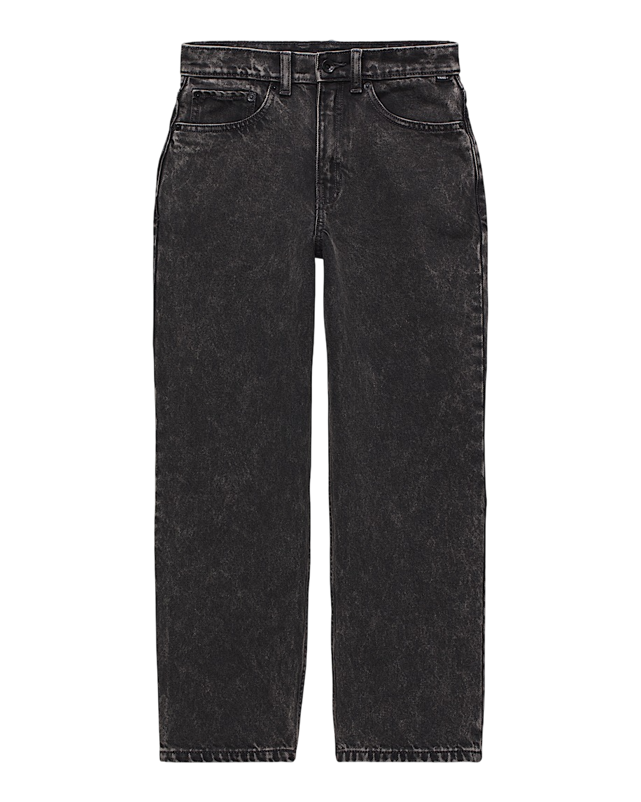 Kids Check-5 Baggy Denim Pants - Stonewash Black