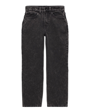 Kids Check-5 Baggy Denim Pants - Stonewash Black