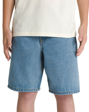 Kids Check-5 Baggy Denim Shorts - Stonewash Blue