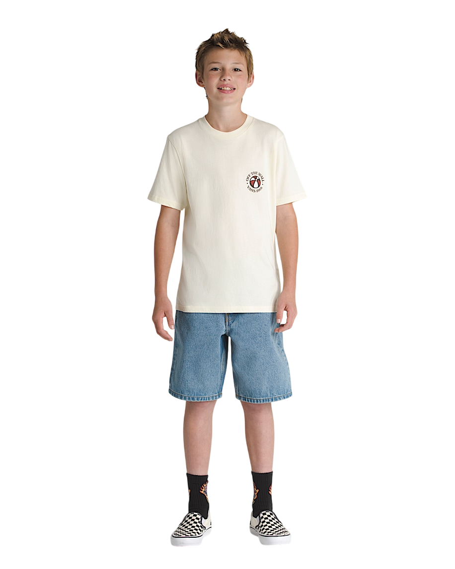 Kids Check-5 Baggy Denim Shorts - Stonewash Blue