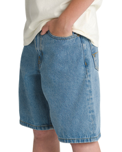 Kids Check-5 Baggy Denim Shorts - Stonewash Blue