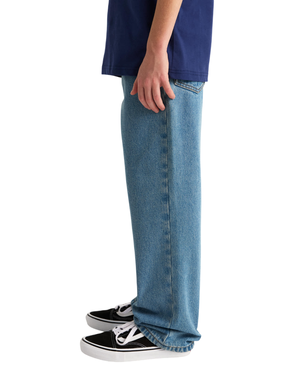 Kids Check-5 Loose Denim Pants - Stonewash/Blue