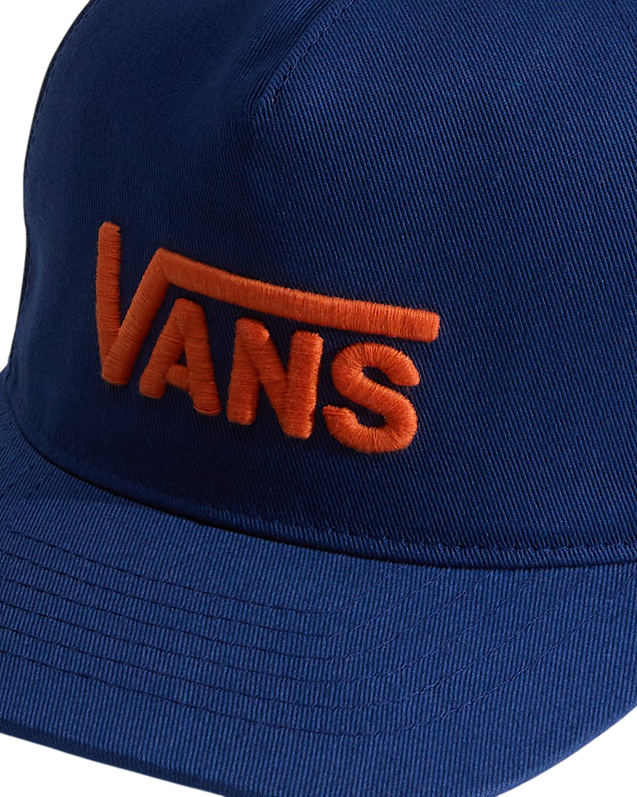 Kids Drop V Logo Snapback Hat - Deep Indigo Blue